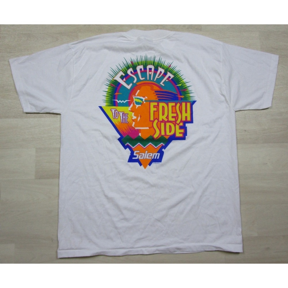 Vintage 90s Salem Cigarettes Fresh Wrap T Shirt‎ Men's (XL) Single Stitch